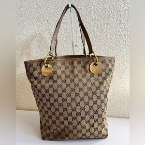 Gucci Beige and Brown GG Tote